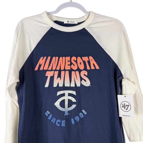 ‘47 Brand Tops - NWT 47 Brand Womens‎ Medium Minnesota Twins Baseball MLB Raglan Shirt